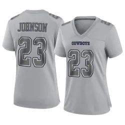 Women's Buddy Johnson Dallas Cowboys No.23 Game Atmosphere Fashion Jersey - Gray