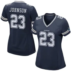 Women's Buddy Johnson Dallas Cowboys No.23 Game Team Color Jersey - Navy