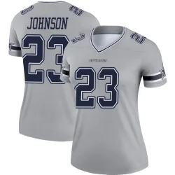 Women's Buddy Johnson Dallas Cowboys No.23 Legend Inverted Jersey - Gray