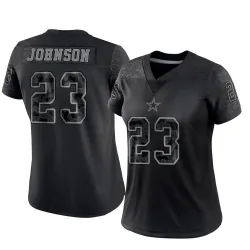Women's Buddy Johnson Dallas Cowboys No.23 Limited Reflective Jersey - Black