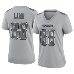 Women's CeeDee Lamb Dallas Cowboys No.88 Game Atmosphere Fashion Jersey - Gray