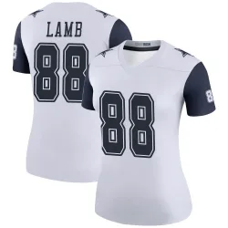 Women's CeeDee Lamb Dallas Cowboys No.88 Legend Color Rush Jersey - White
