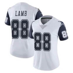 Women's CeeDee Lamb Dallas Cowboys No.88 Limited Color Rush Vapor Untouchable Jersey - White