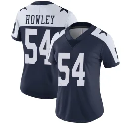 Women's Chuck Howley Dallas Cowboys No.54 Limited Alternate Vapor Untouchable Jersey - Navy