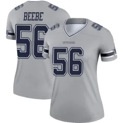 Women's Cooper Beebe Dallas Cowboys No.56 Legend Inverted Jersey - Gray