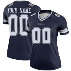 Women's Custom Dallas Cowboys No.00 Legend Jersey - Navy