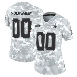Women's Custom Dallas Cowboys No.00 Limited 2024 Salute to Service Jersey - Arctic Camo