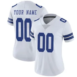 Women's Custom Dallas Cowboys No.00 Limited Vapor Untouchable Jersey - White