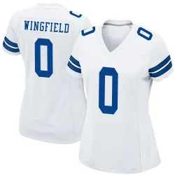 Women's DJ Wingfield Dallas Cowboys No.0 Game Jersey - White