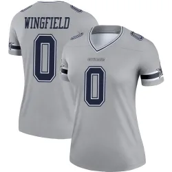 Women's DJ Wingfield Dallas Cowboys No.0 Legend Inverted Jersey - Gray