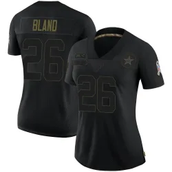 Women's DaRon Bland Dallas Cowboys No.26 Limited 2020 Salute To Service Jersey - Black