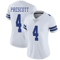Women's Dak Prescott Dallas Cowboys No.4 Limited Vapor Untouchable Jersey - White