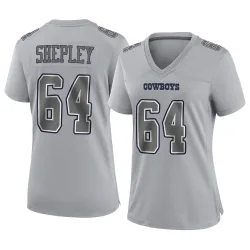 Women's Dakoda Shepley Dallas Cowboys No.64 Game Atmosphere Fashion Jersey - Gray
