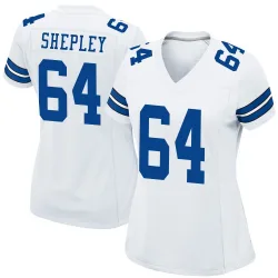 Women's Dakoda Shepley Dallas Cowboys No.64 Game Jersey - White