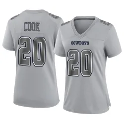 Women's Dalvin Cook Dallas Cowboys No.20 Game Atmosphere Fashion Jersey - Gray