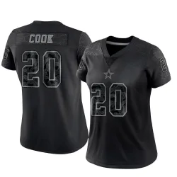 Women's Dalvin Cook Dallas Cowboys No.20 Limited Reflective Jersey - Black
