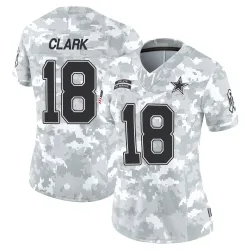 Women's Damone Clark Dallas Cowboys No.18 Limited 2024 Salute to Service Jersey - Arctic Camo