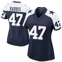 Women's Darius Harris Dallas Cowboys No.47 Game Alternate Jersey - Navy