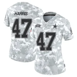 Women's Darius Harris Dallas Cowboys No.47 Limited 2024 Salute to Service Jersey - Arctic Camo
