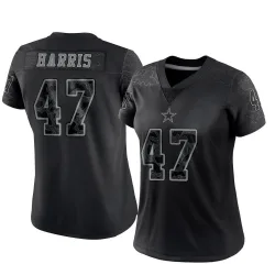 Women's Darius Harris Dallas Cowboys No.47 Limited Reflective Jersey - Black