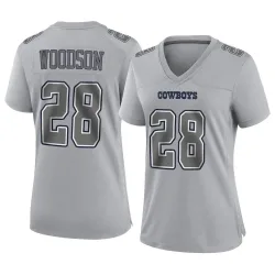 Women's Darren Woodson Dallas Cowboys No.28 Game Atmosphere Fashion Jersey - Gray