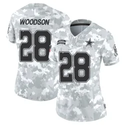 Women's Darren Woodson Dallas Cowboys No.28 Limited 2024 Salute to Service Jersey - Arctic Camo