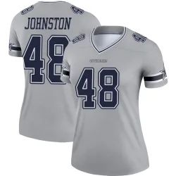 Women's Daryl Johnston Dallas Cowboys No.48 Legend Inverted Jersey - Gray