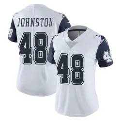 Women's Daryl Johnston Dallas Cowboys No.48 Limited Color Rush Vapor Untouchable Jersey - White
