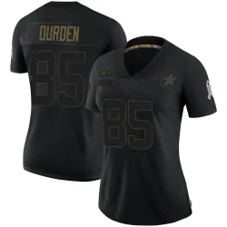 Women's David Durden Dallas Cowboys No.85 Limited 2020 Salute To Service Jersey - Black