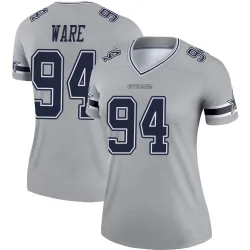 Women's DeMarcus Ware Dallas Cowboys No.94 Legend Inverted Jersey - Gray
