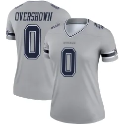 Women's DeMarvion Overshown Dallas Cowboys No.0 Legend Inverted Jersey - Gray