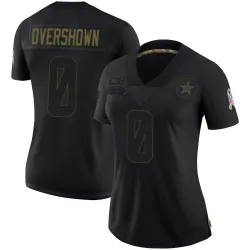 Women's DeMarvion Overshown Dallas Cowboys No.0 Limited 2020 Salute To Service Jersey - Black