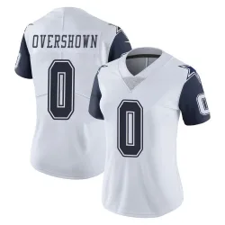 Women's DeMarvion Overshown Dallas Cowboys No.0 Limited Color Rush Vapor Untouchable Jersey - White