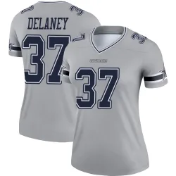 Women's Dee Delaney Dallas Cowboys No.37 Legend Inverted Jersey - Gray