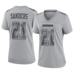 Women's Deion Sanders Dallas Cowboys No.21 Game Atmosphere Fashion Jersey - Gray