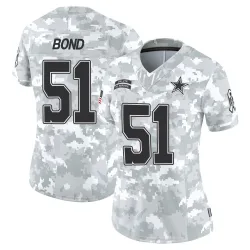 Women's Devante Bond Dallas Cowboys No.51 Limited 2024 Salute to Service Jersey - Arctic Camo