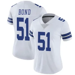 Women's Devante Bond Dallas Cowboys No.51 Limited Vapor Untouchable Jersey - White