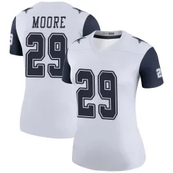 Women's Devin Moore Dallas Cowboys No.29 Legend Color Rush Jersey - White