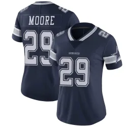 Women's Devin Moore Dallas Cowboys No.29 Limited Team Color Vapor Untouchable Jersey - Navy