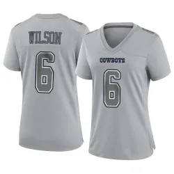 Women's Donovan Wilson Dallas Cowboys No.6 Game Atmosphere Fashion Jersey - Gray