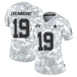 Women's Dontario Drummond Dallas Cowboys No.19 Limited 2024 Salute to Service Jersey - Arctic Camo