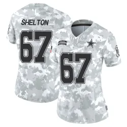 Women's Drew Shelton Dallas Cowboys No.67 Limited 2024 Salute to Service Jersey - Arctic Camo