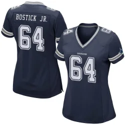 Women's Earl Bostick Jr. Dallas Cowboys No.64 Game Team Color Jersey - Navy