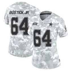 Women's Earl Bostick Jr. Dallas Cowboys No.64 Limited 2024 Salute to Service Jersey - Arctic Camo