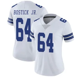 Women's Earl Bostick Jr. Dallas Cowboys No.64 Limited Vapor Untouchable Jersey - White