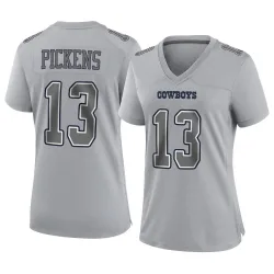 Women's George Pickens Dallas Cowboys No.13 Game Atmosphere Fashion Jersey - Gray
