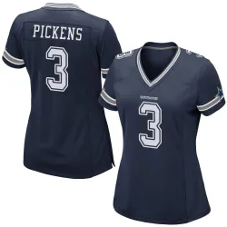 Women's George Pickens Dallas Cowboys No.3 Game Team Color Jersey - Navy