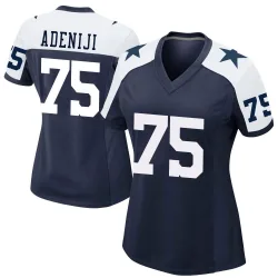 Women's Hakeem Adeniji Dallas Cowboys No.75 Game Alternate Jersey - Navy