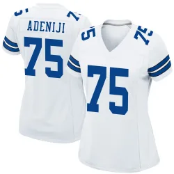 Women's Hakeem Adeniji Dallas Cowboys No.75 Game Jersey - White
