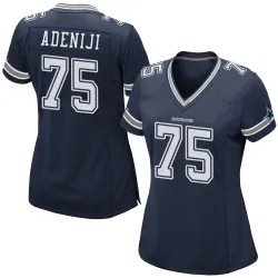 Women's Hakeem Adeniji Dallas Cowboys No.75 Game Team Color Jersey - Navy